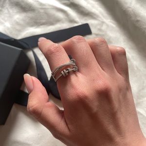 APM Monaco TRIPLE RING WITH SLIDING HOOPS